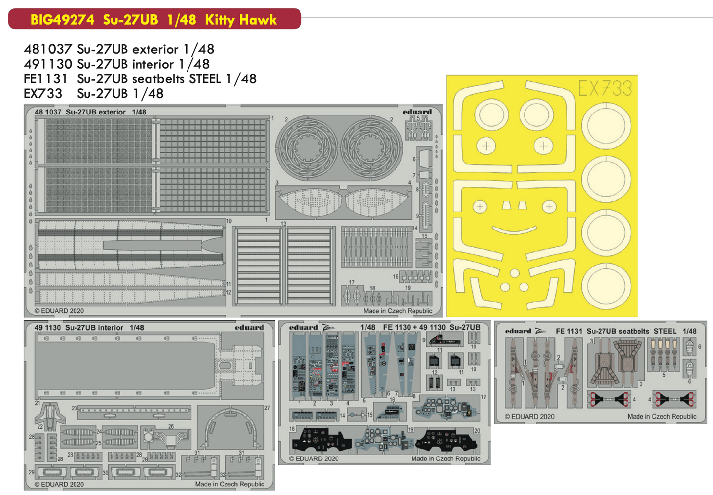 Eduard Big-Ed EBIG49274 1:48 Sukhoi Su-27UB