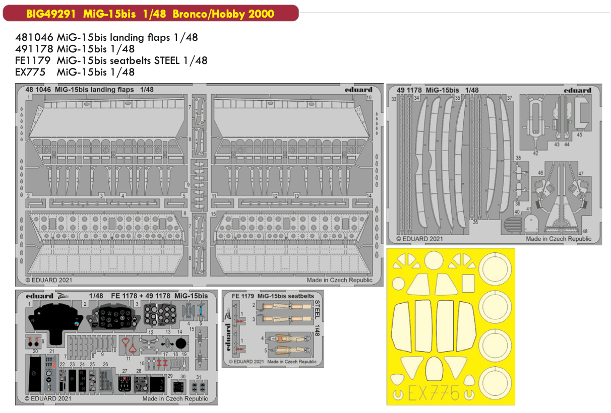 Eduard Big-Ed EBIG49291 1:48 Mikoyan MiG-15bis