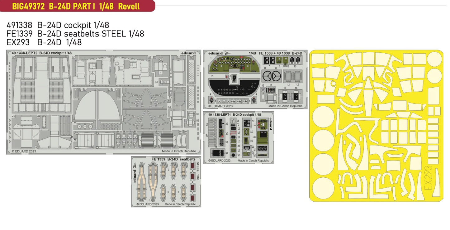 Eduard Big-Ed EBIG49372 1:48 Consolidated B-24D Liberator PART I