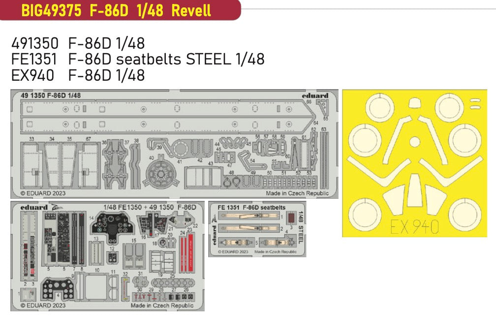 Eduard Big-Ed EBIG49375 1:48 North-American F-86D Sabre