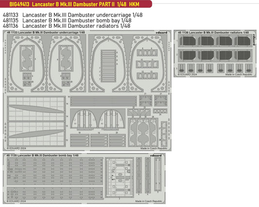 Eduard Big-Ed EBIG49413 1:48 Avro Lancaster B Mk.III Dambuster PART II