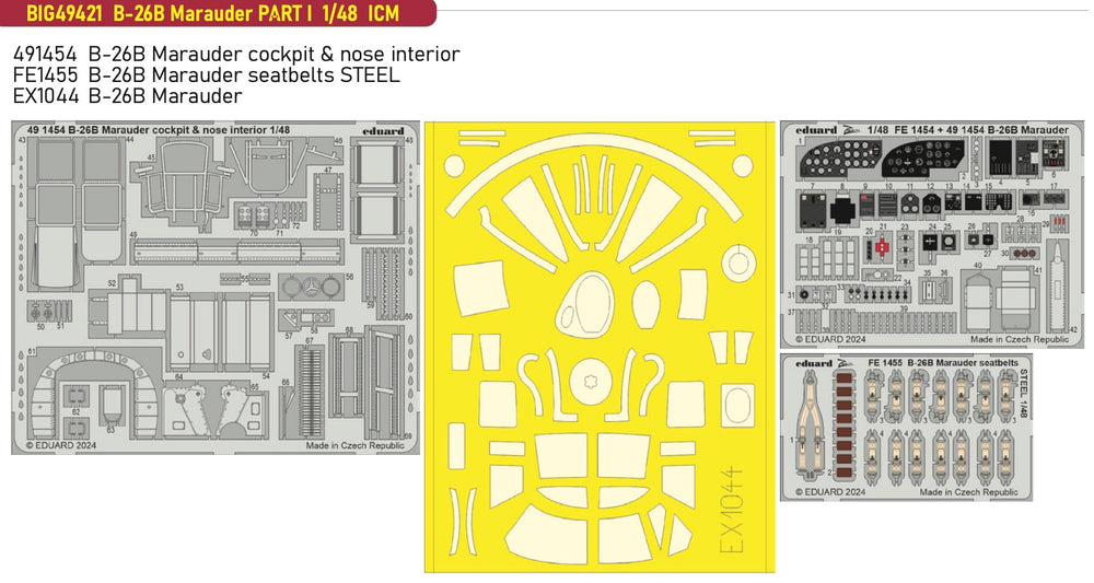 Eduard Big-Ed EBIG49421 Martin B-26B Marauder PART I 1:48