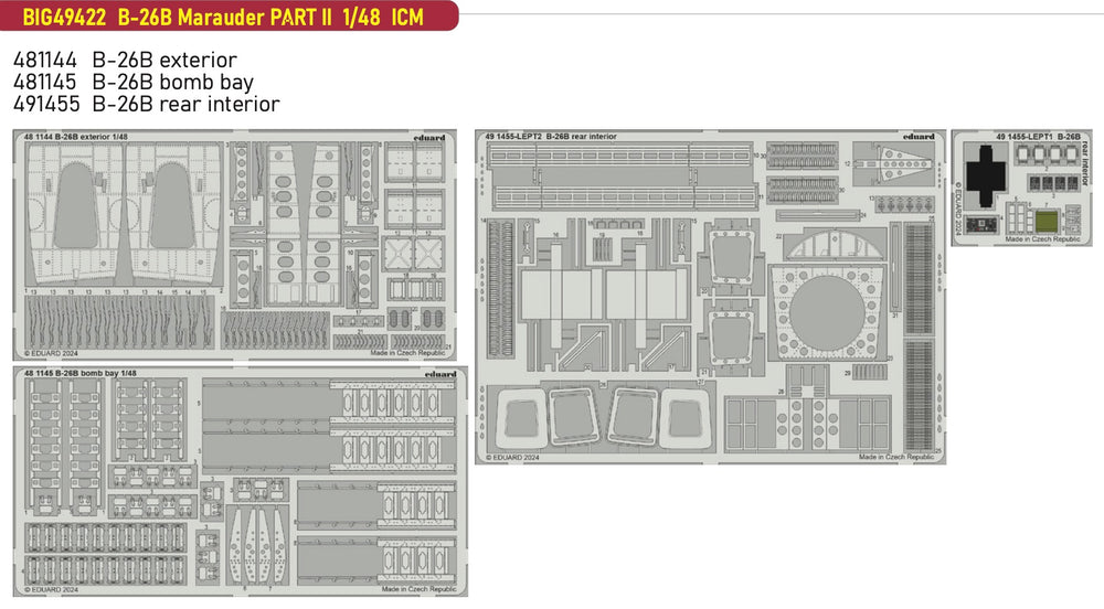 Eduard Big-Ed EBIG49422 Martin B-26B Marauder PART II 1:48