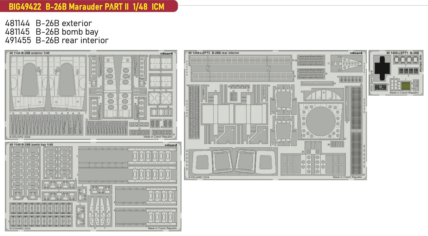 Eduard Big-Ed EBIG49422 Martin B-26B Marauder PART II 1:48