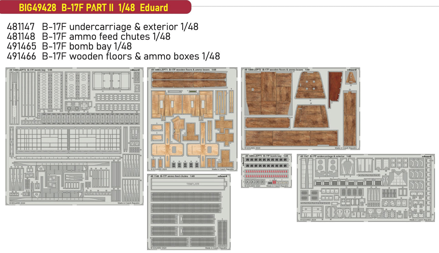 Eduard Big-Ed EBIG49428 Boeing B-17F Flying Fortress PART II 1:48