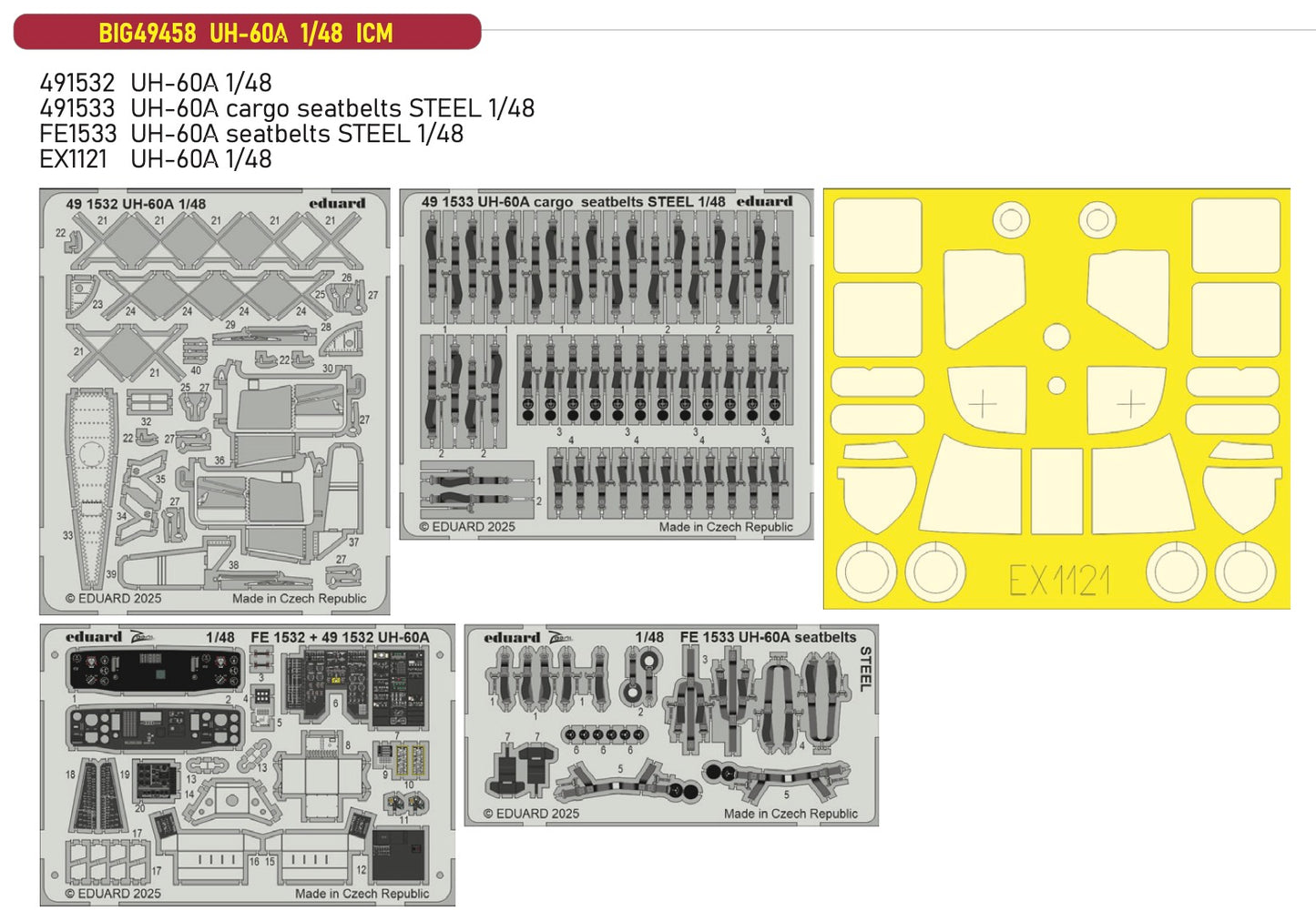 Eduard Big-Ed EBIG49458 Sikorsky UH-60A 1:48