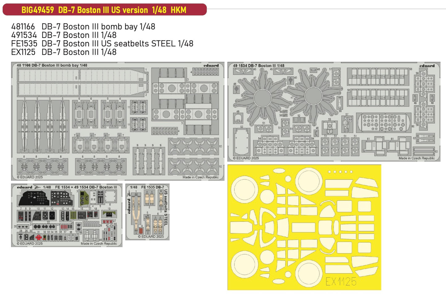 Eduard Big-Ed EBIG49459 Douglas DB-7 Boston III US version 1:48