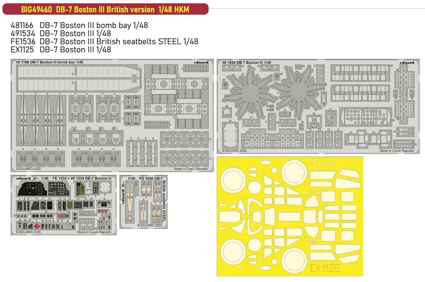 Eduard Big-Ed EBIG49460 Douglas DB-7 Boston III British version 1:48