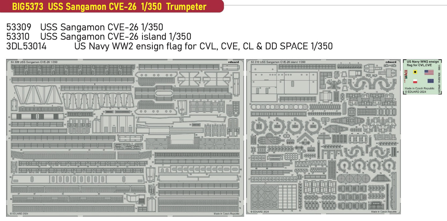 Eduard Big-Ed EBIG5373 1:350 USS Sangamon CVE-26