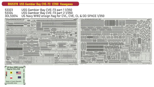 Eduard Big-Ed EBIG5378 USS Gambier Bay CVE-73 1:350