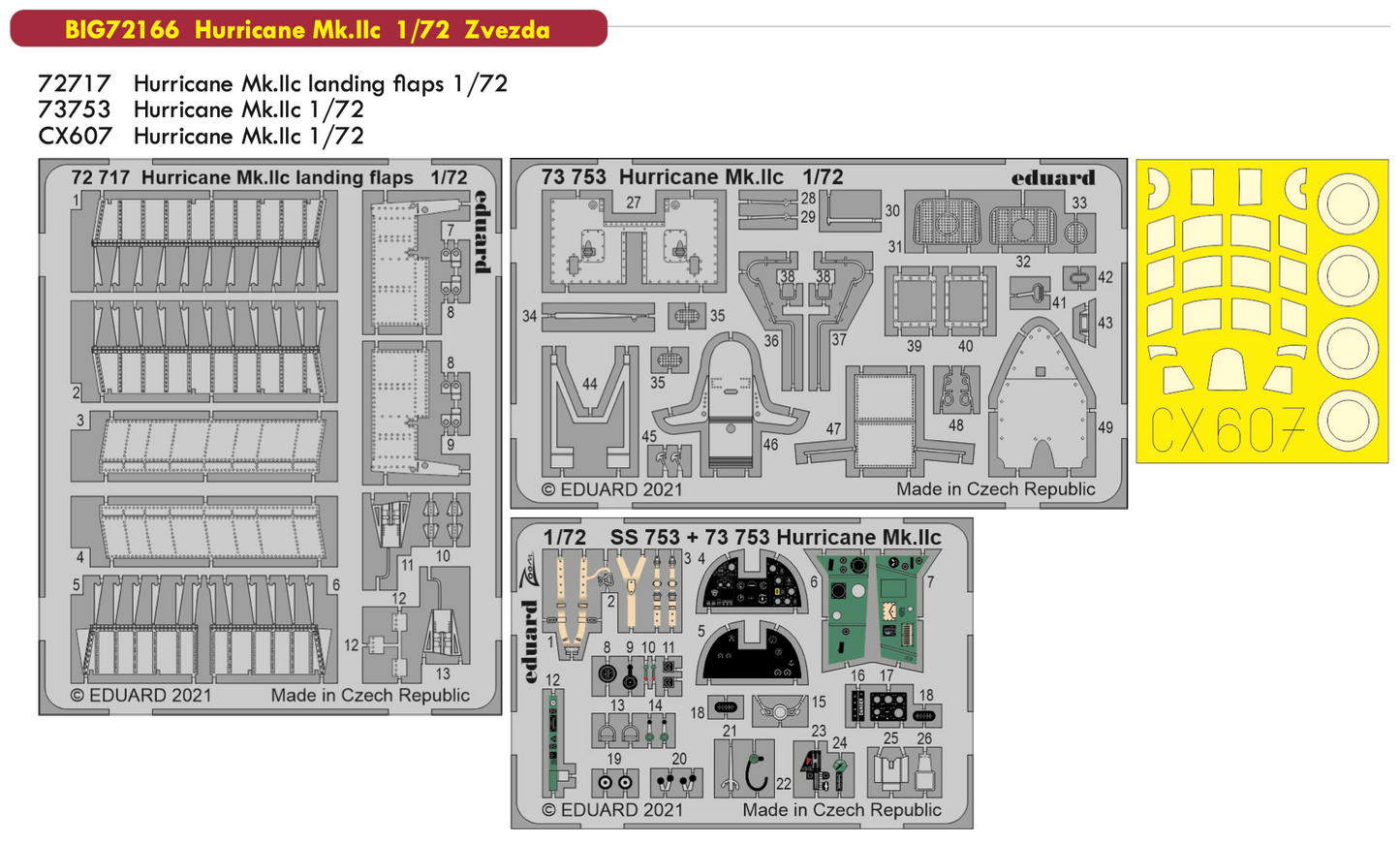 Eduard Big-Ed EBIG72166 1:72 Hawker Hurricane Mk.IIc