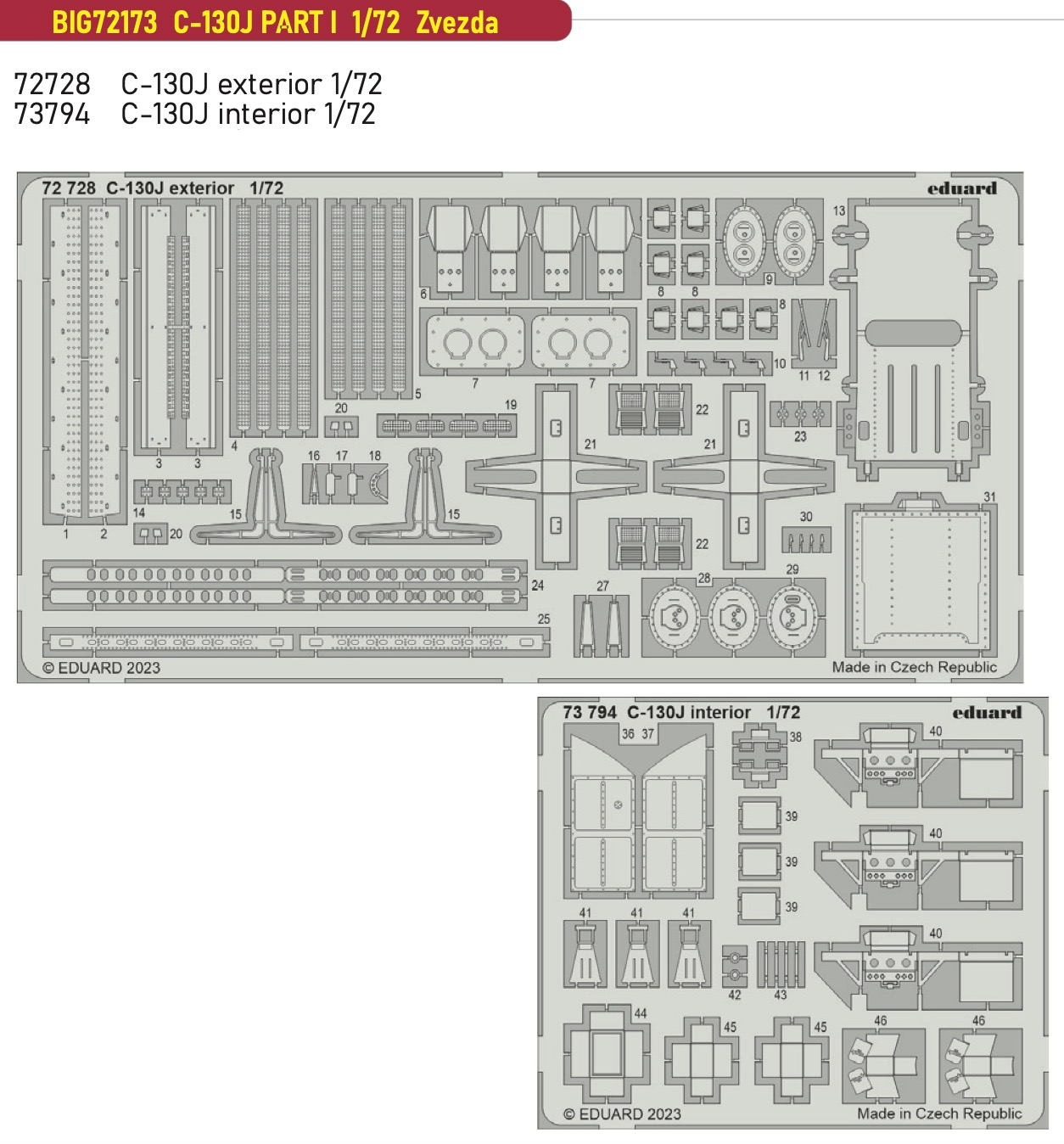 Eduard Big-Ed EBIG72173 1:72 Lockheed C-130J Hercules PART I
