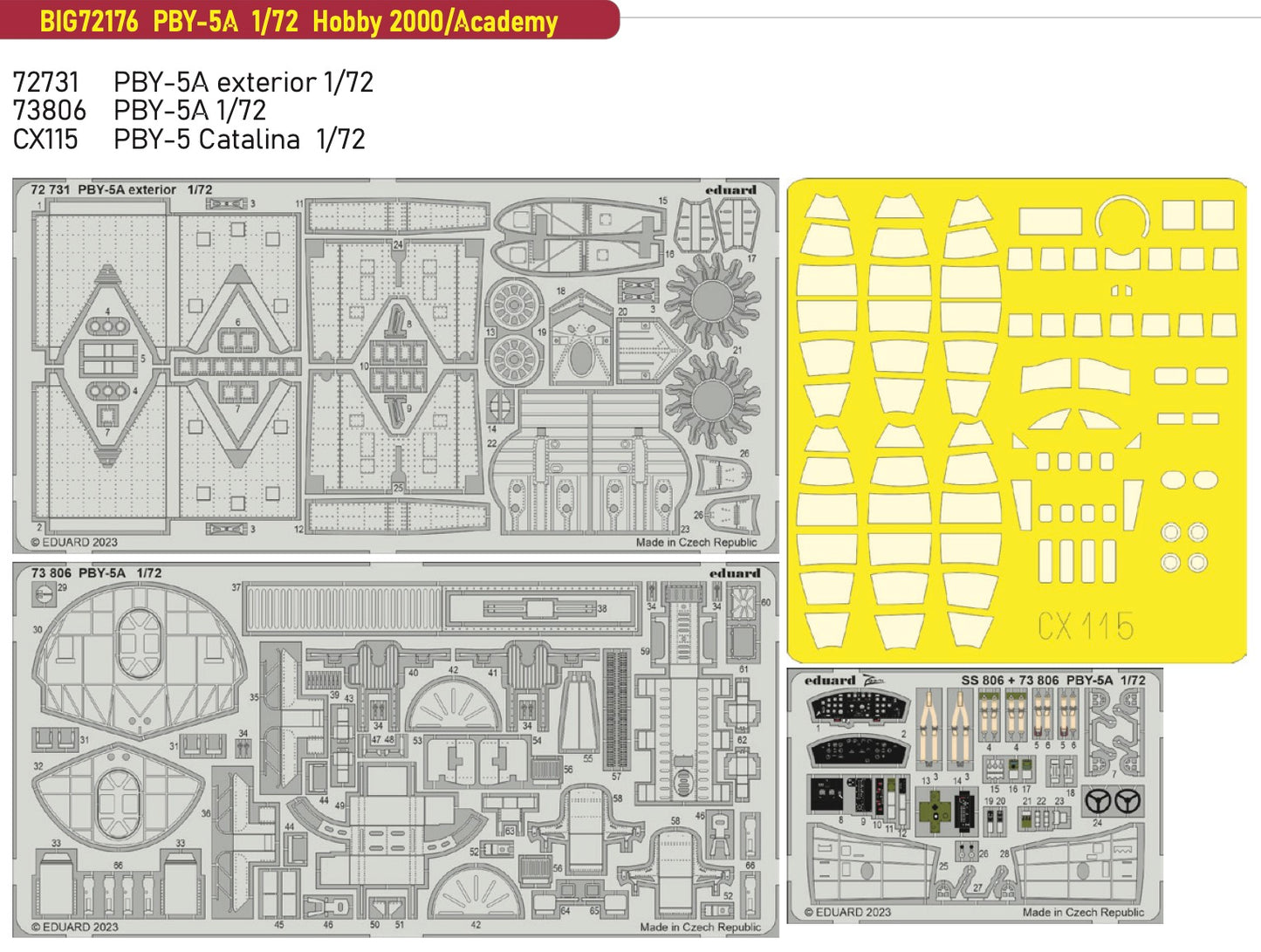 Eduard Big-Ed EBIG72176 1:72 Consolidated PBY-5A Catalina