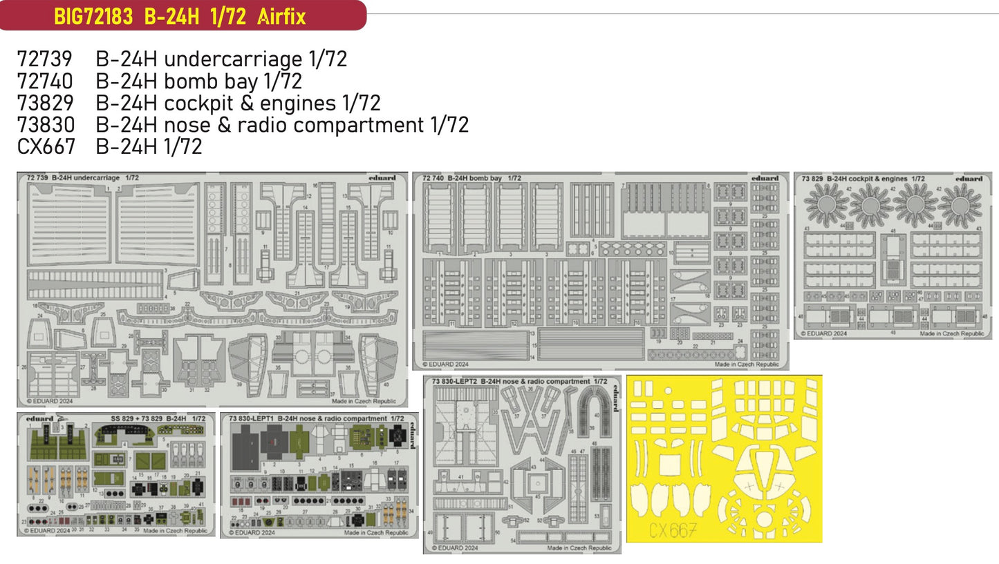 Eduard Big-Ed EBIG72183 1:72 Consolidated B-24H Liberator