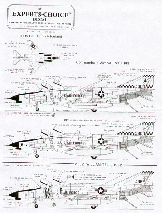 Experts Choice EC4803 1:48 McDonnell F-4E Phantom 57FIS Keflavik 1982