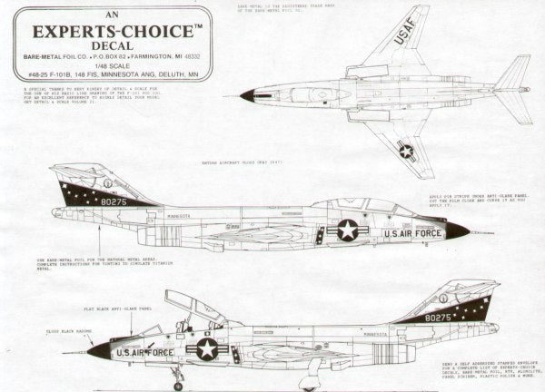 Experts Choice EC4825 1:48 McDonnell F-101B 148 FIS Minnesota ANG Duluth MN