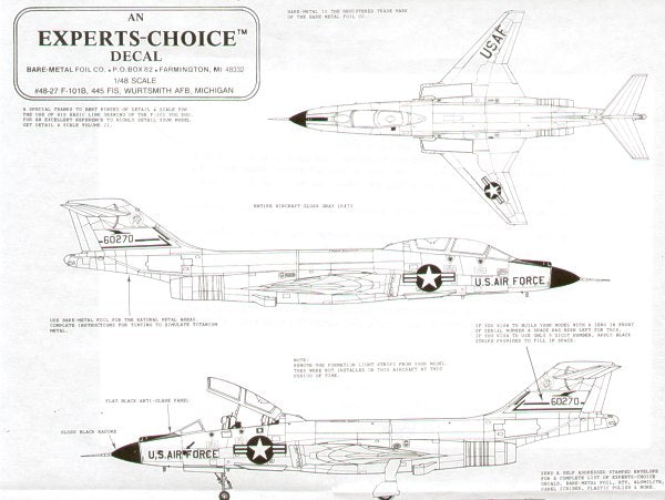 Experts Choice EC4827 1:48 F-101B Voodoo 445 FIS Michigan