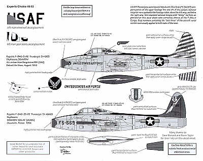 Experts Choice EC4853 1:48 Republic F-84E Thunderjet Skyblazers
