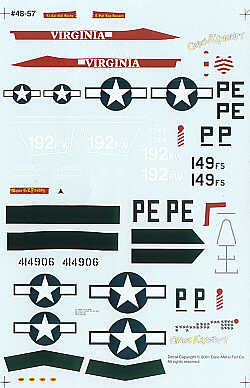 Experts Choice EC4857 1:48 Lockheed-Martin F-16C and North-American P-51D.