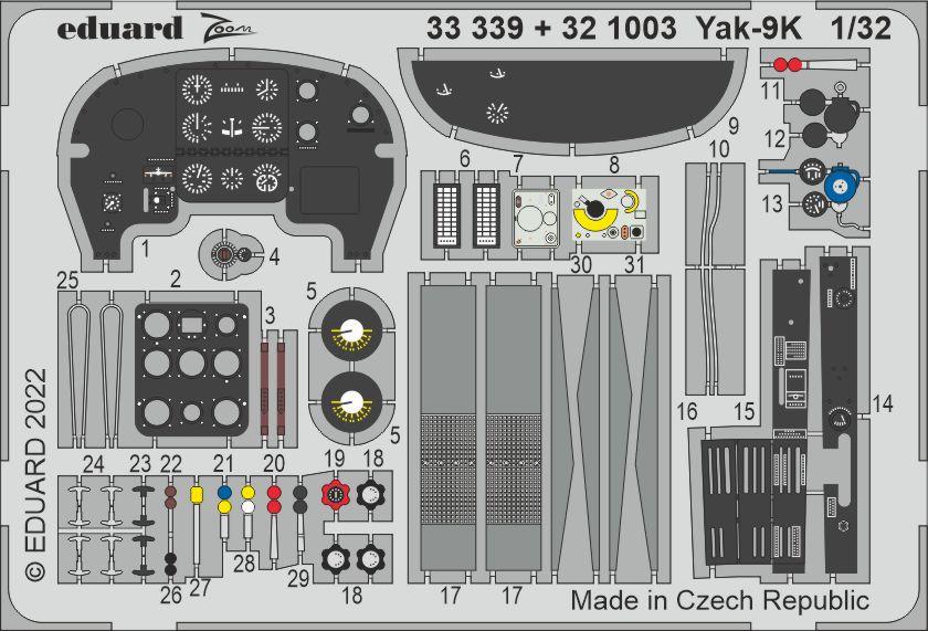 Eduard ED321003 1:32 Yakovlev Yak-9K
