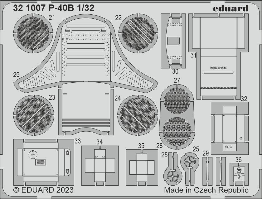 Eduard ED321007 1:32 Curtiss P-40B