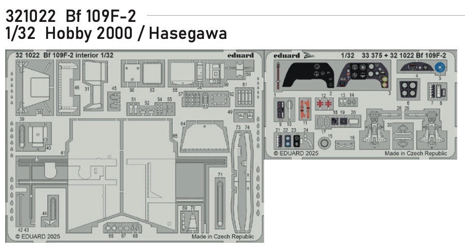 Eduard ED321022 Messerschmitt Bf-109F-2 1:32
