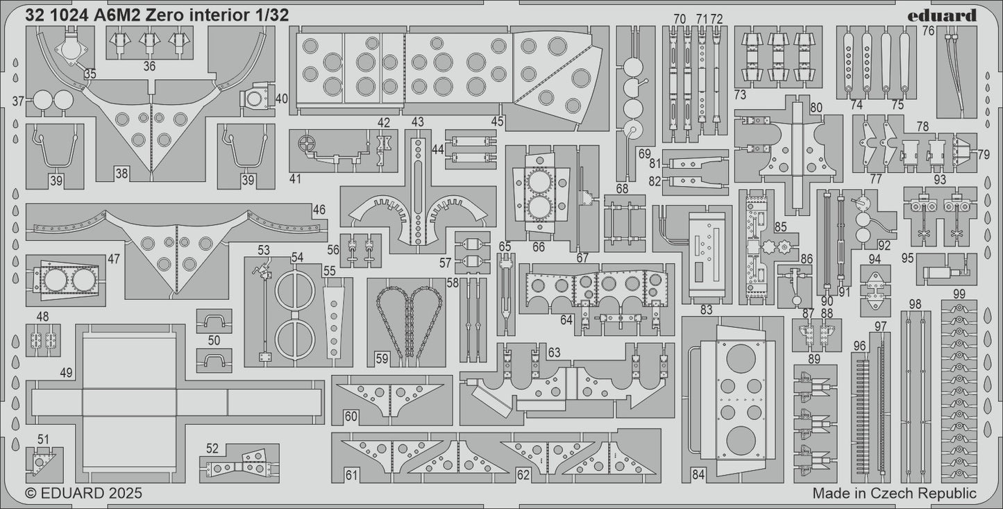 Eduard ED321024 Mitsubishi A6M2 Zero interior 1:32