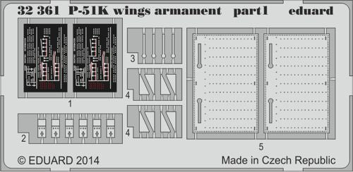 Eduard ED32361 1:32 North-American P-51K wing armament part 1