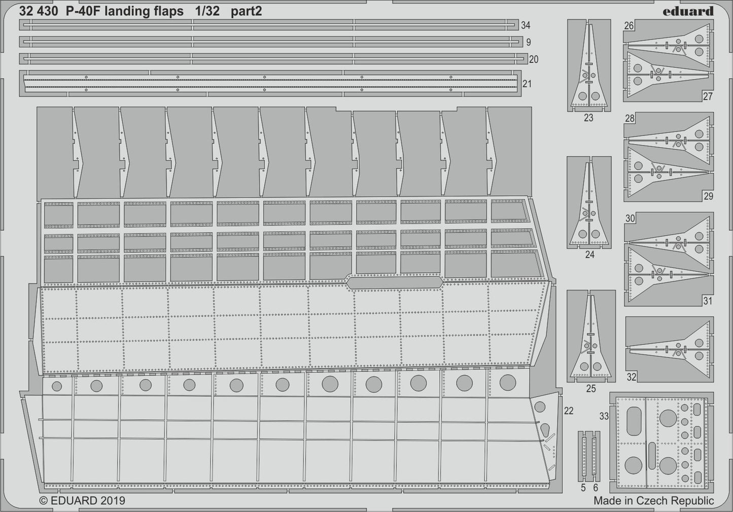 Eduard ED32430 1:32 Curtiss P-40F Warhawk landing flaps