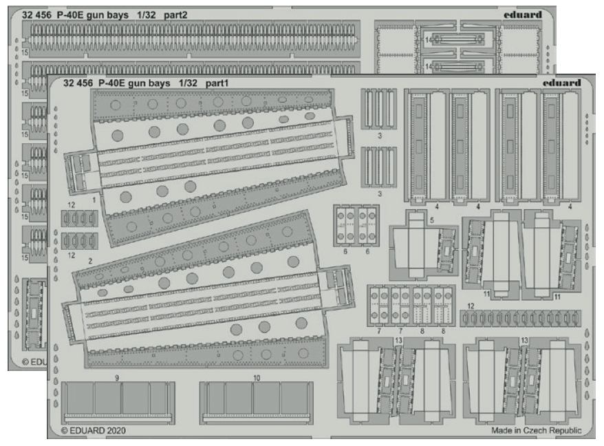 Eduard ED32456 1:32 Curtiss P-40E Kittyhawk gun bays