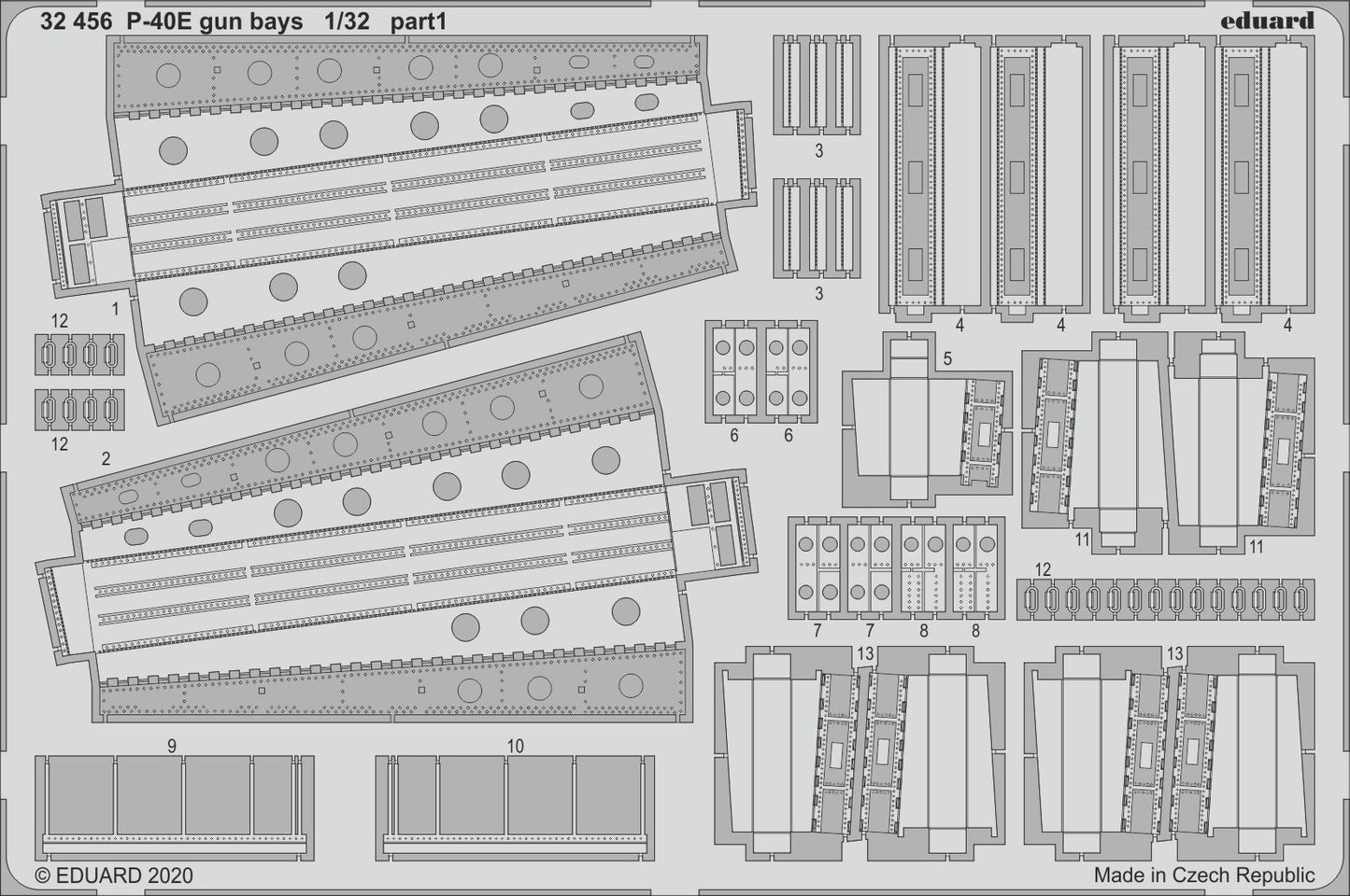 Eduard ED32456 1:32 Curtiss P-40E Kittyhawk gun bays