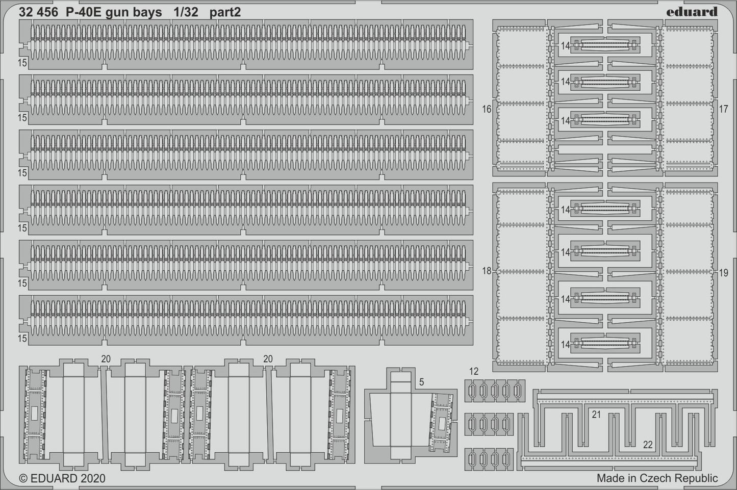 Eduard ED32456 1:32 Curtiss P-40E Kittyhawk gun bays