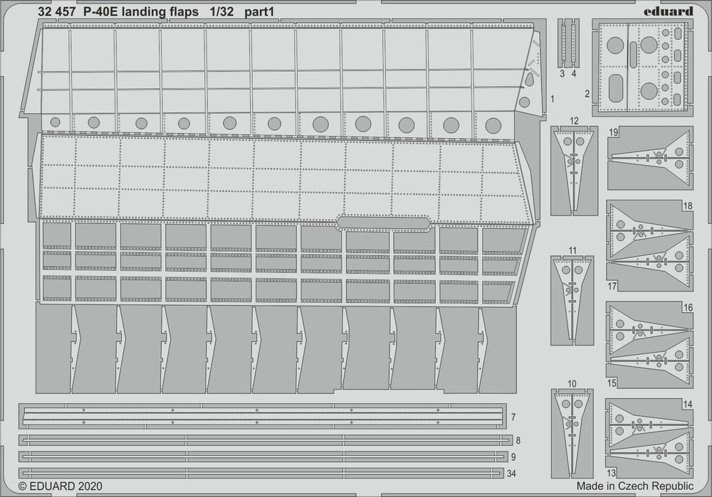 Eduard ED32457 1:32 Curtiss P-40E Kittyhawk landing flaps
