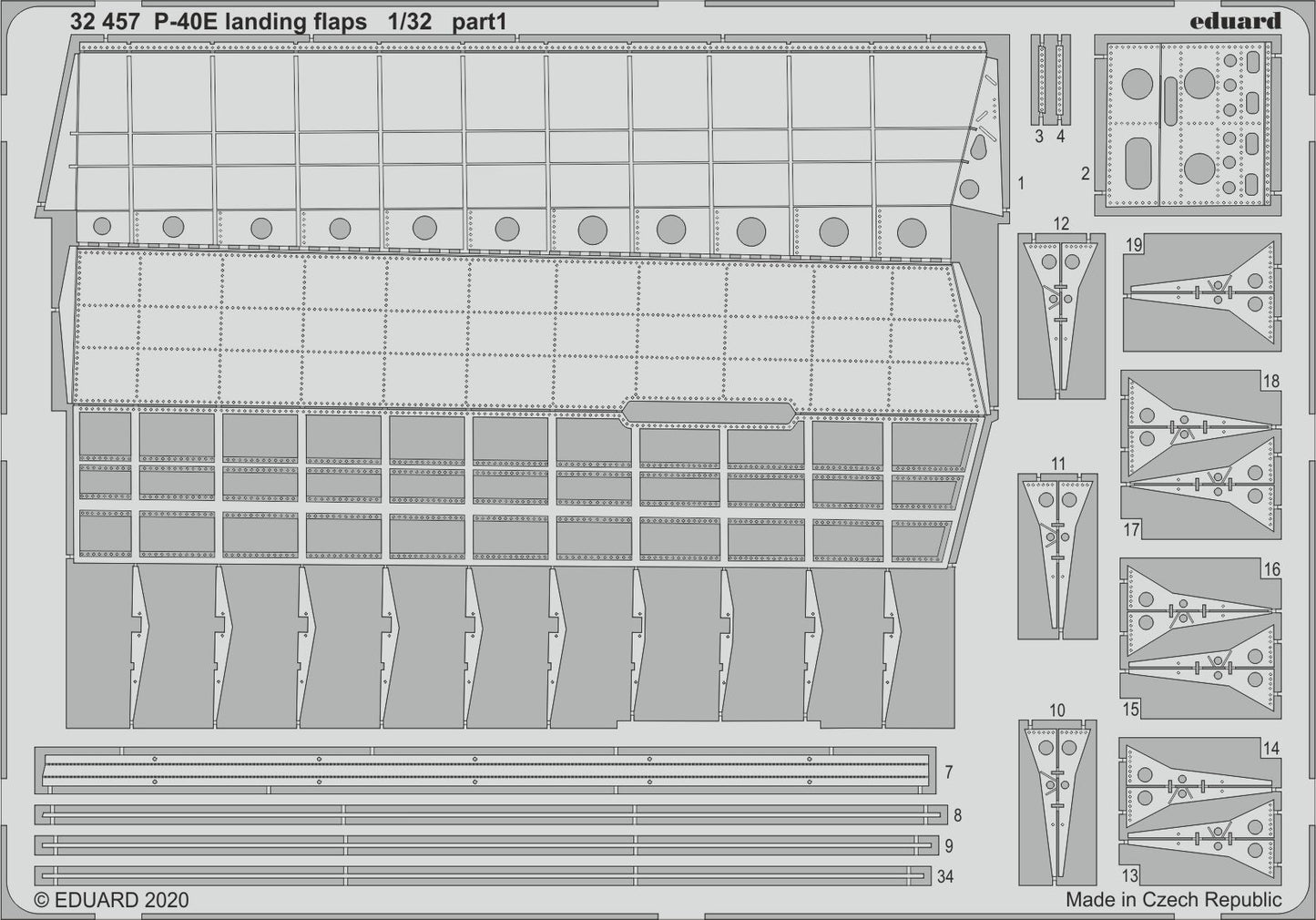 Eduard ED32457 1:32 Curtiss P-40E Kittyhawk landing flaps