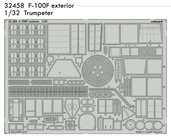 Eduard ED32458 1:32 North-American F-100F Super Sabre exterior
