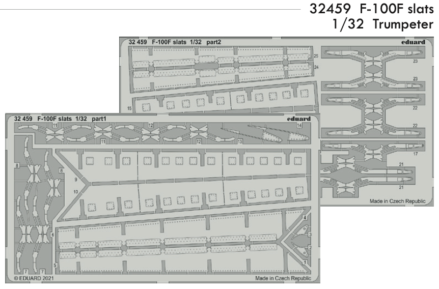 Eduard ED32459 1:32 North-American F-100F Super Sabre slats