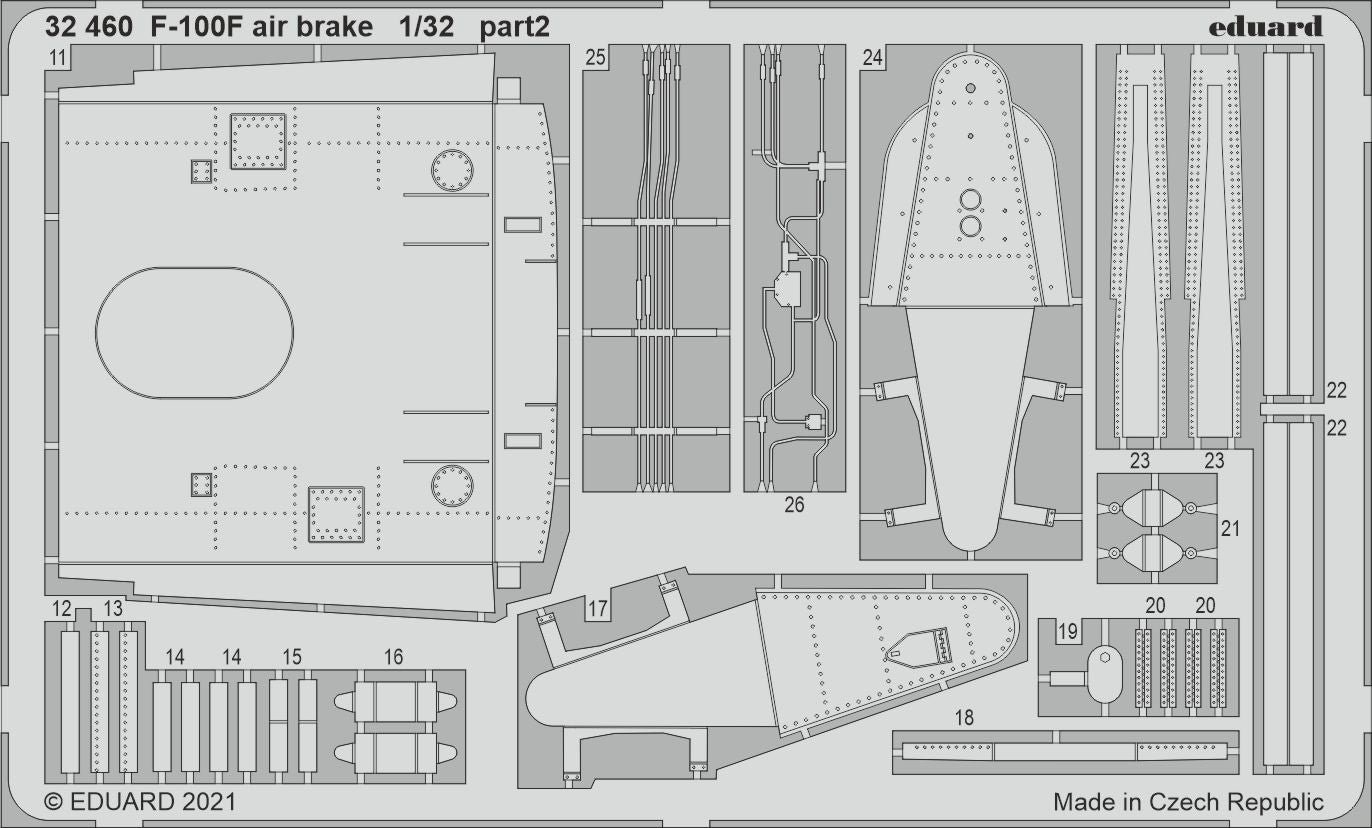 Eduard ED32460 1:32 North-American F-100F Super Sabre air brake