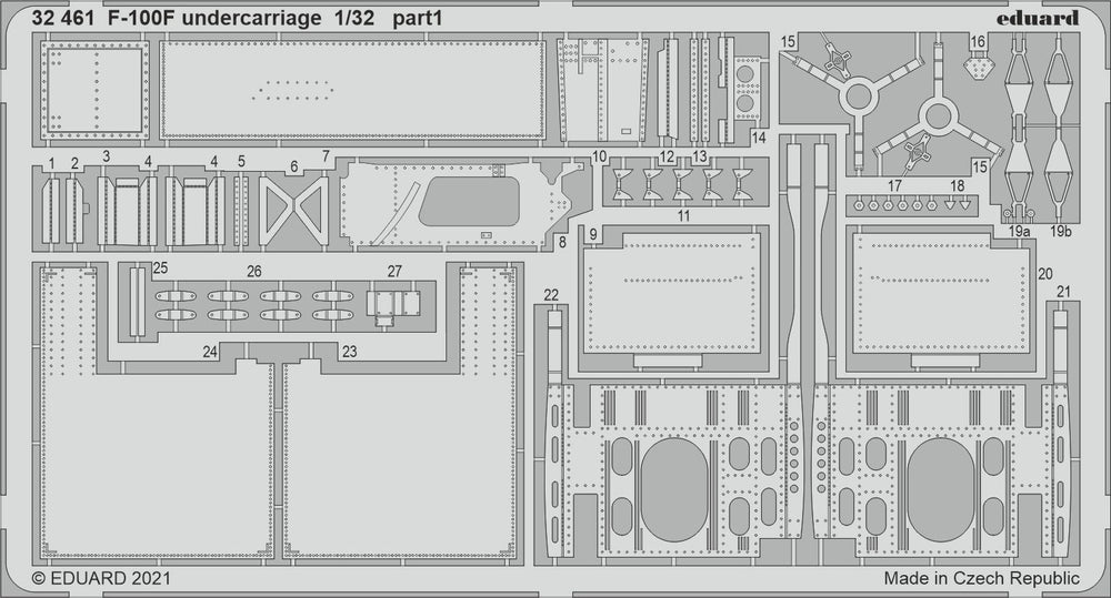 Eduard ED32461 1:32 North-American F-100F Super Sabre undercarriage