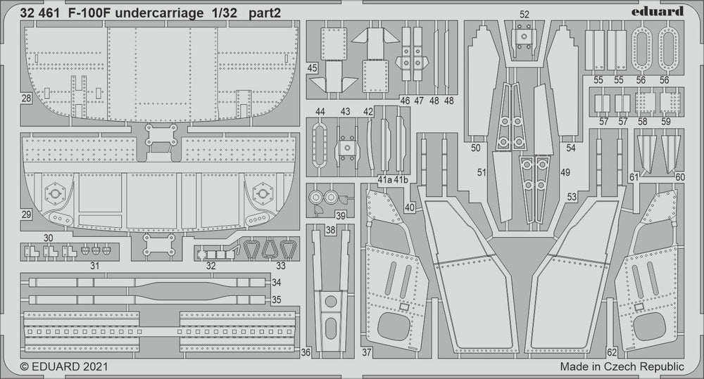 Eduard ED32461 1:32 North-American F-100F Super Sabre undercarriage