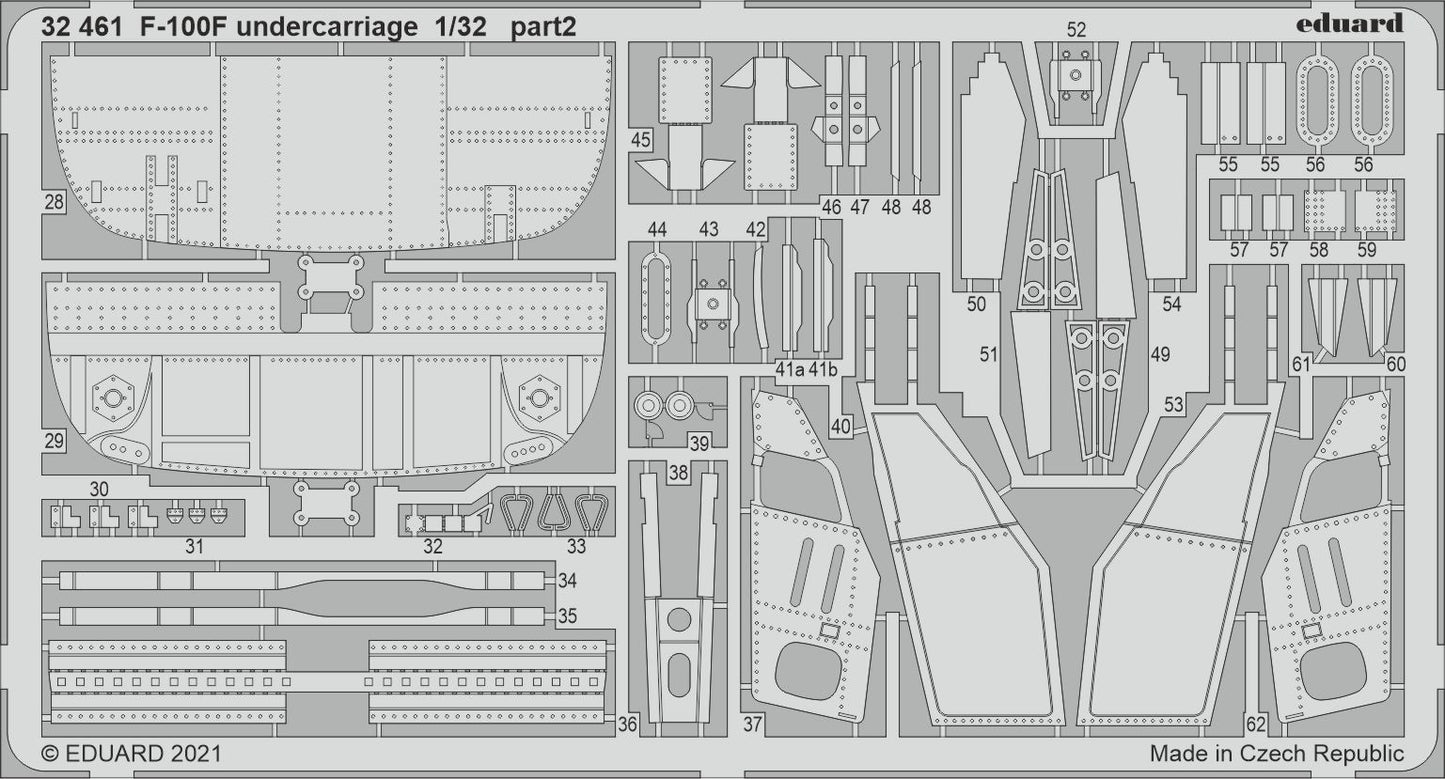 Eduard ED32461 1:32 North-American F-100F Super Sabre undercarriage