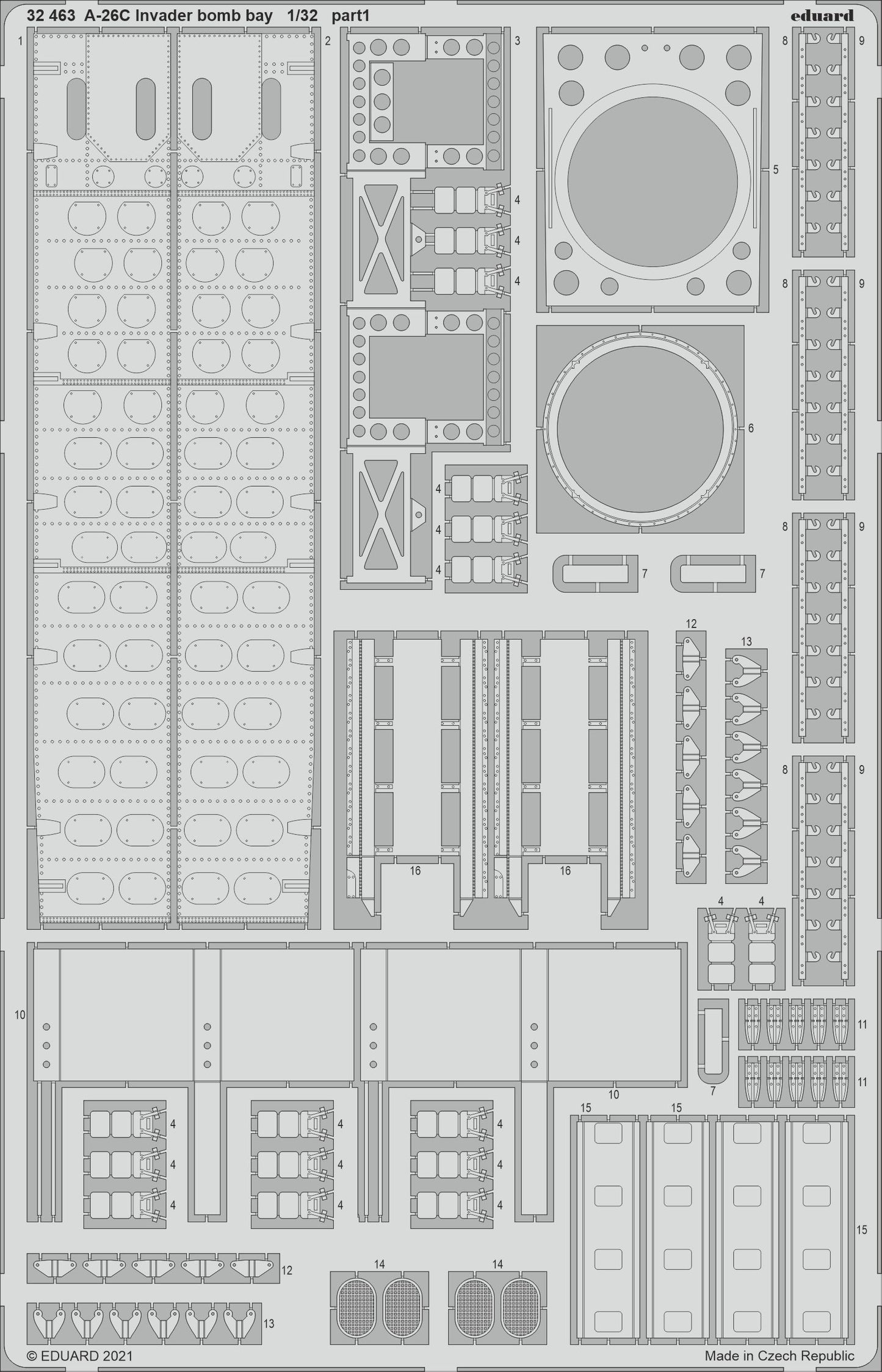 Eduard ED32463 1:32 Douglas A-26C Invader bomb bay