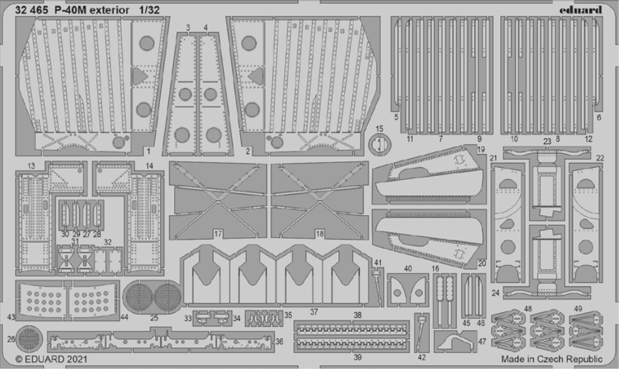 Eduard ED32465 1:32 Curtiss P-40M exterior