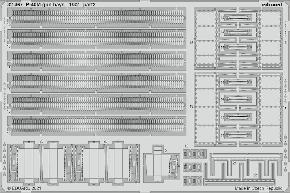 Eduard ED32467 1:32 Curtiss P-40M gun bays