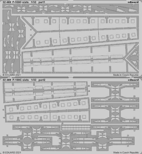 Eduard ED32469 1:32 North-American F-100C Super Sabre slats