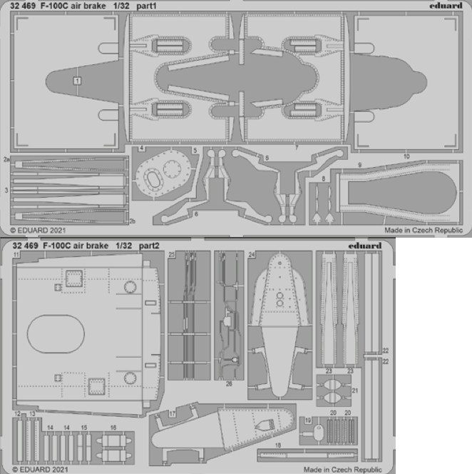 Eduard ED32470 1:32 North-American F-100C Super Sabre air brake