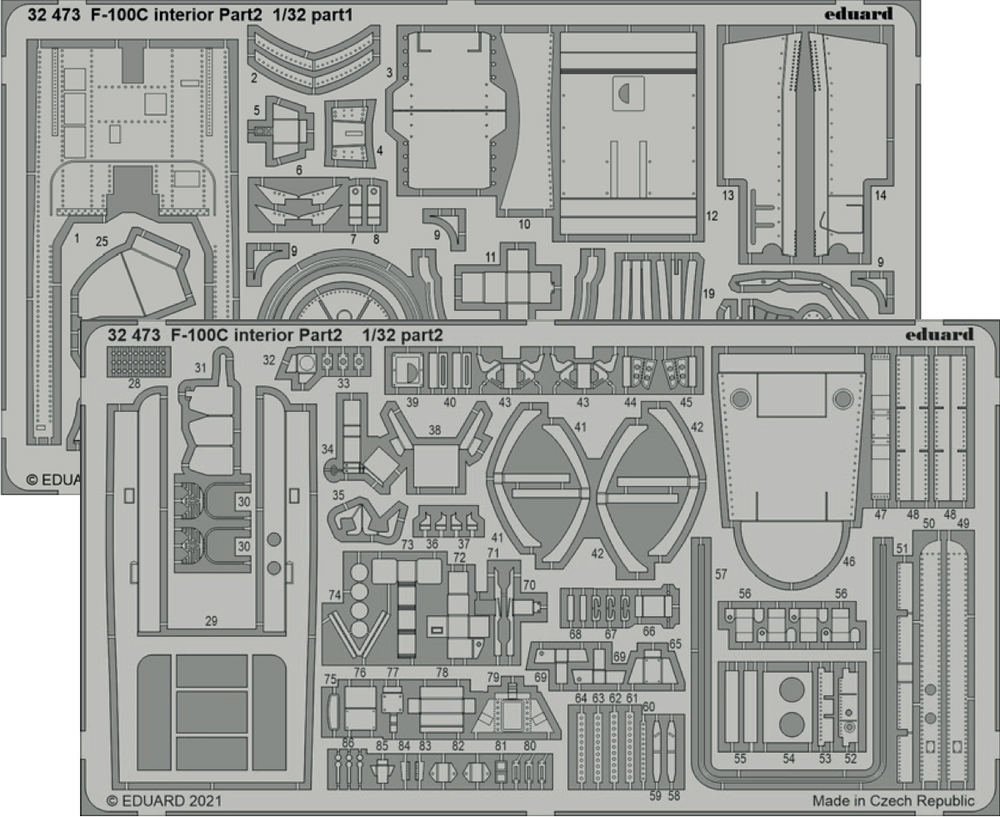 Eduard ED32473 1:32 North-American F-100C Super Sabre interior pt.2