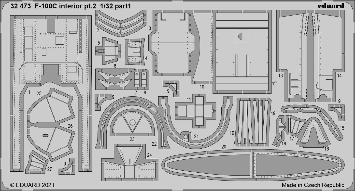 Eduard ED32473 1:32 North-American F-100C Super Sabre interior pt.2