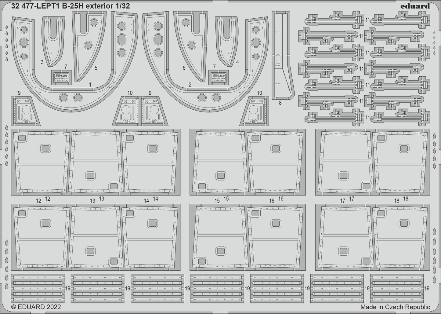 Eduard ED32477 1:32 North-American B-25H exterior