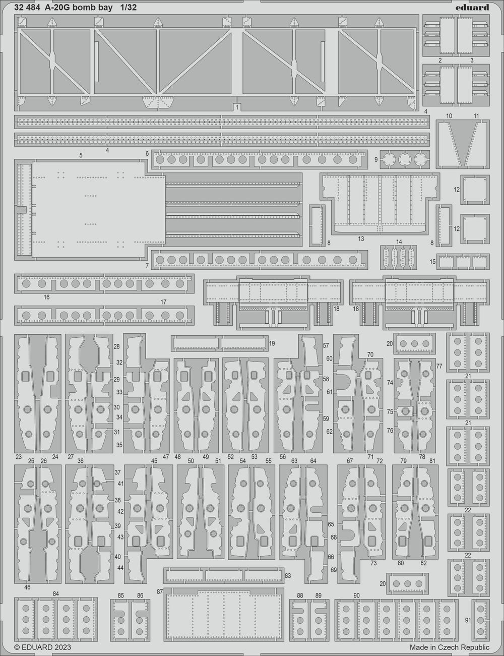 Eduard ED32484 1:32 Douglas A-20G Havoc bomb bay