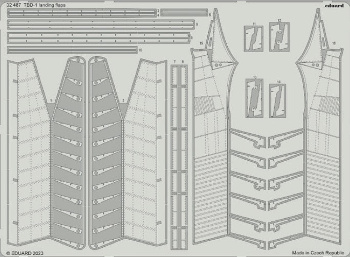 Eduard ED32487 1:32 Douglas TBD-1 Devastator landing flaps